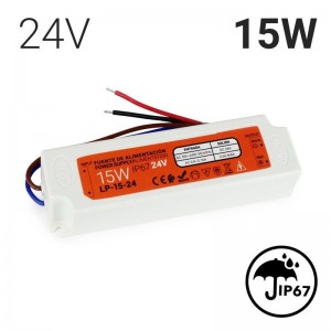 Alimentation étanche de 15W IP67 24V-DC