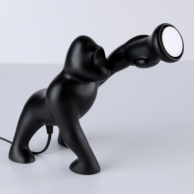 Lampe de table gorille en résine "Orangutan"