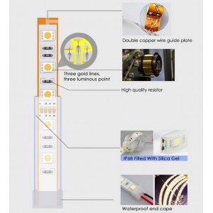 Ruban LED 5m - 24W - IP67