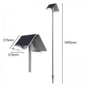 Lampadaire solaire avec détecteur IP44