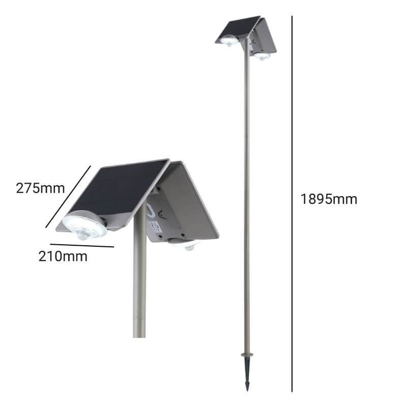 Lampadaire solaire IP44 avec batterie