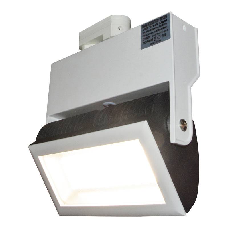 Spot LED rectangulaire triphasé 38W Chip Samsung SMD2835