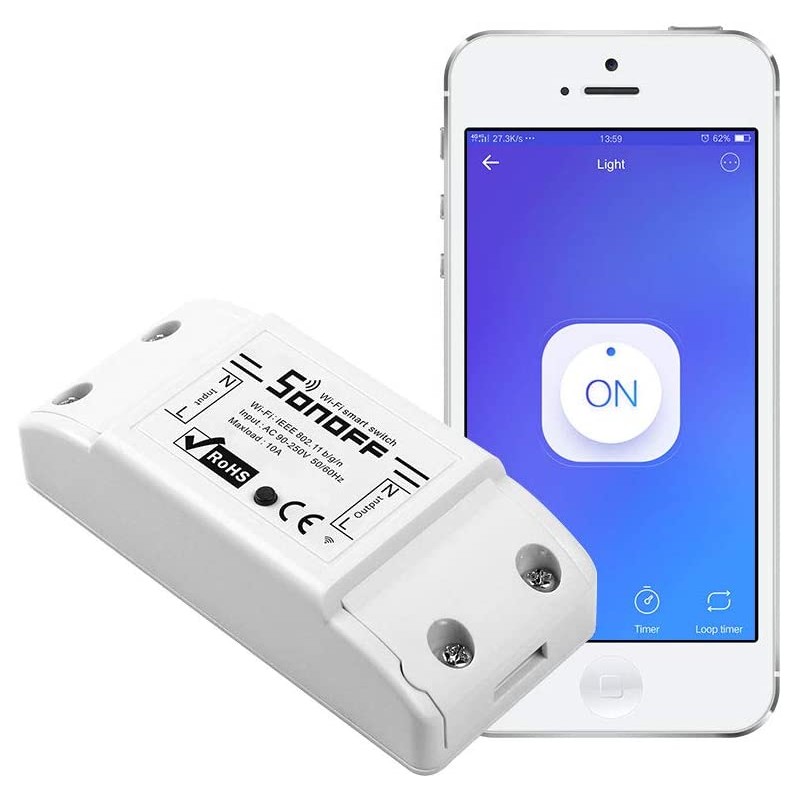 Acheter interrupteur WiFi SONOFF Basic compatible Smart Home