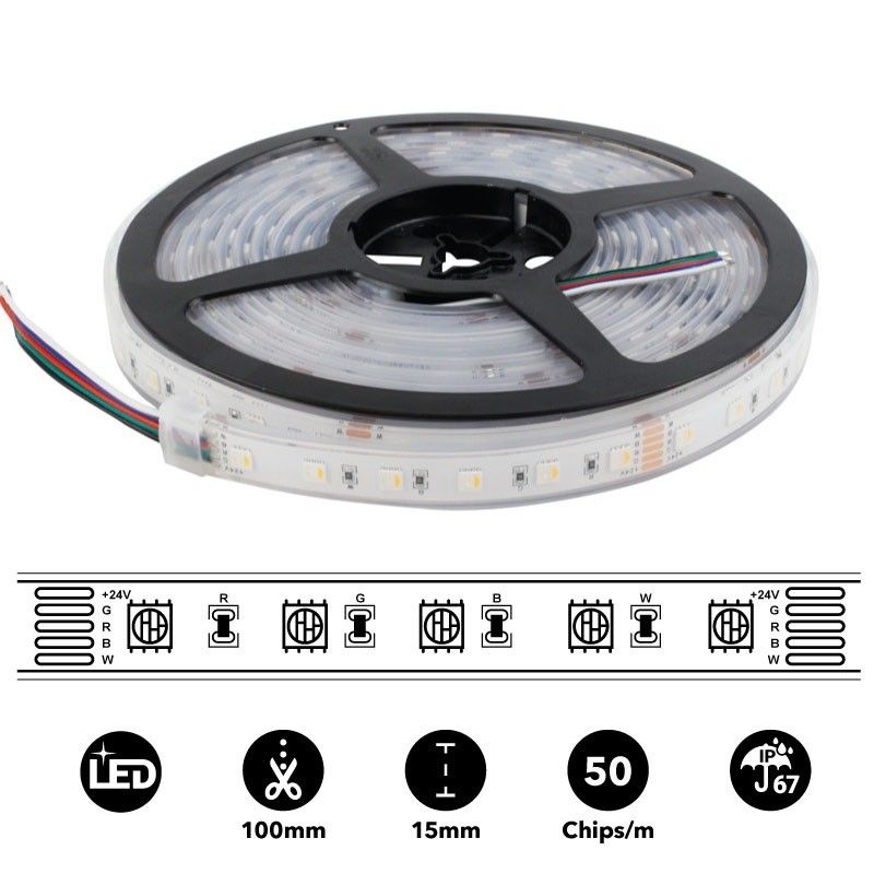 SMD5050 Ruban Bande à pile LED Flexible non-étanche avec