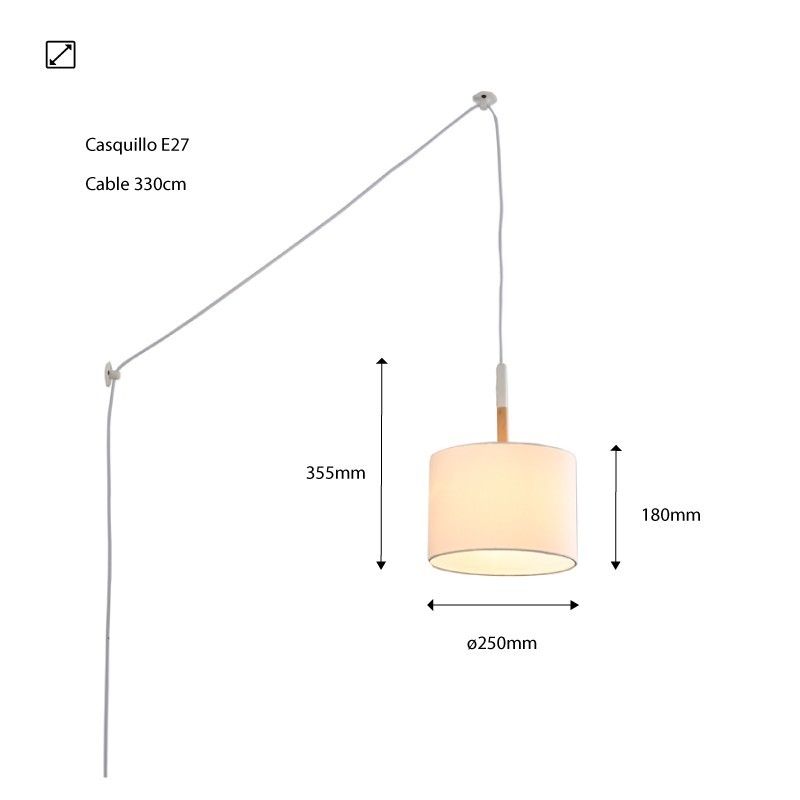 Lampe suspendue avec prise "Class"