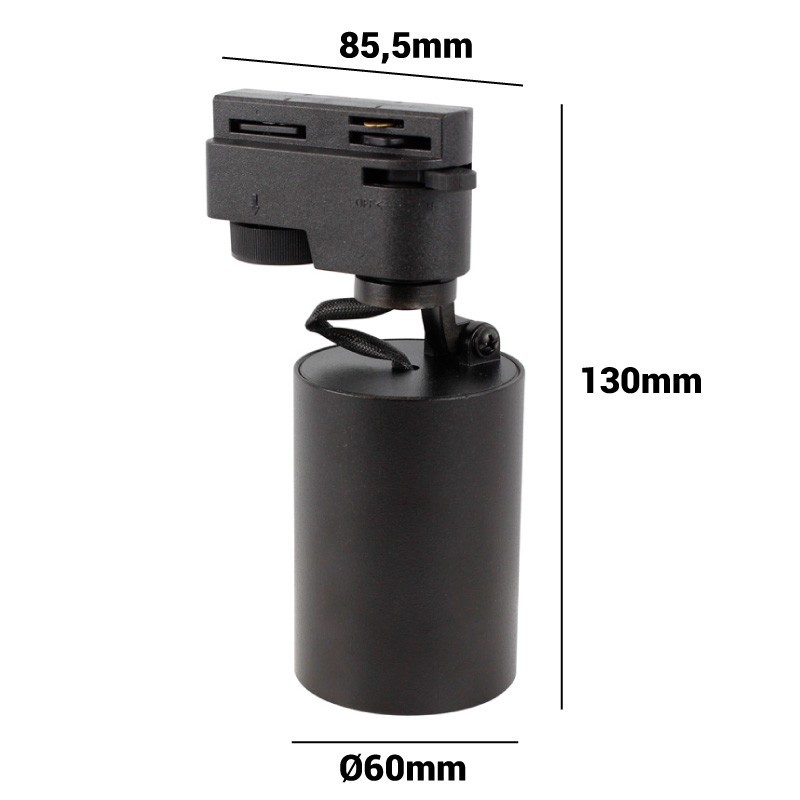 Spot GU10 orientable pour rail monophasé Spot GU10 orientable pour rail monophasé