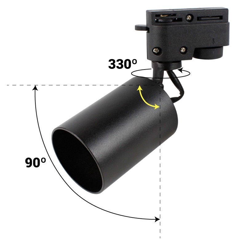 Spot GU10 orientable pour rail monophasé Spot GU10 orientable pour rail monophasé