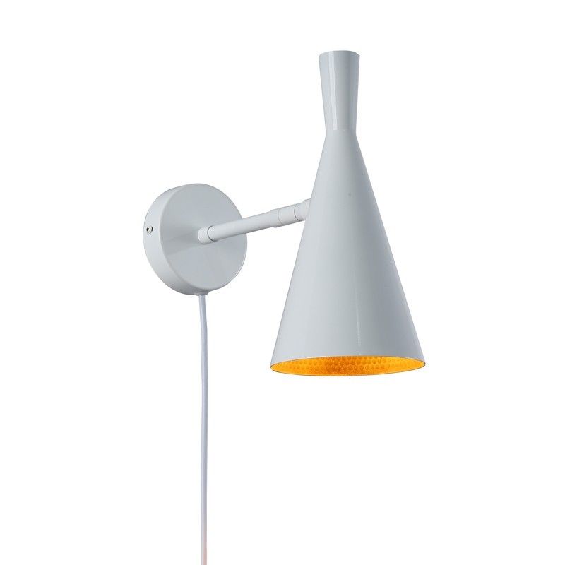 Lampe murale orientable avec prise et interrupteur E27