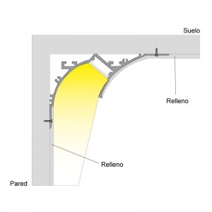 Profilé en aluminium lèche-mur 66x104.9mm (2m)