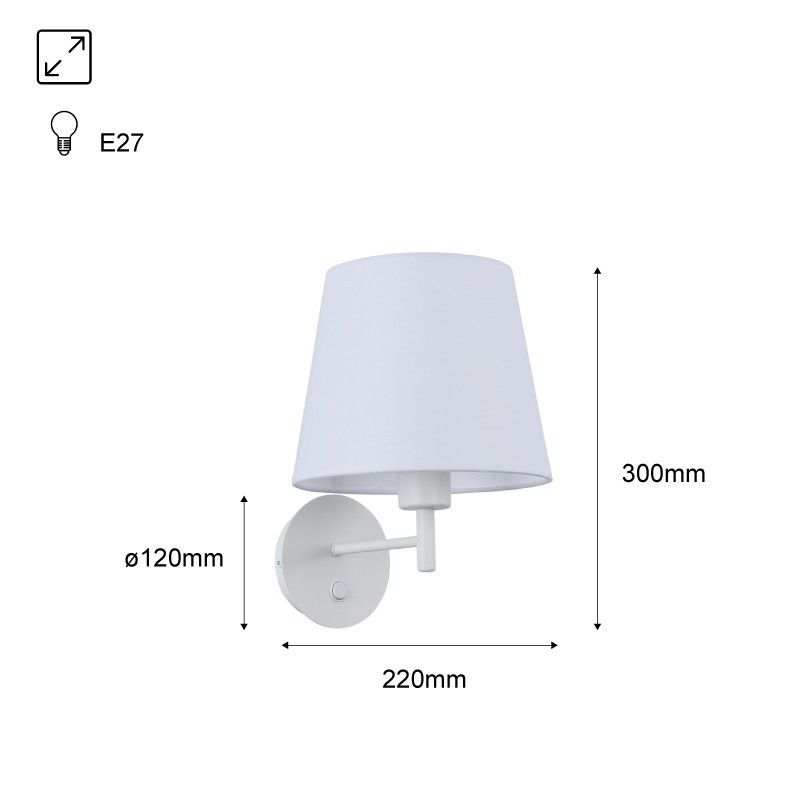 Dimensions applique blanche Dimensions applique blanche