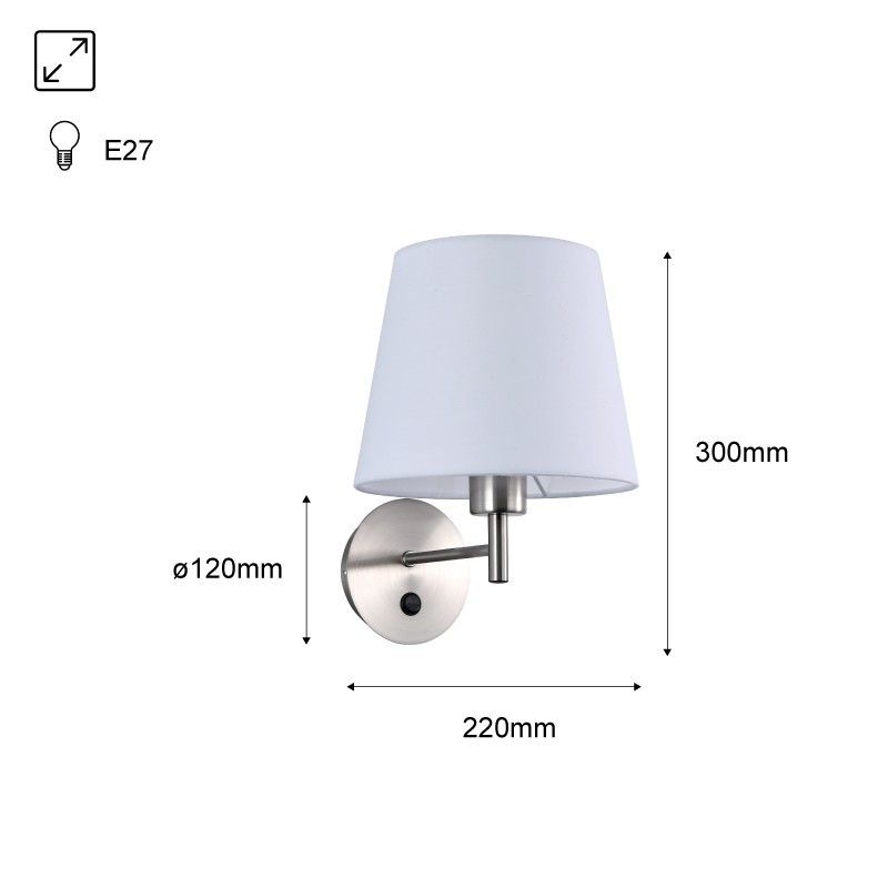 Dimensions applique argentée Dimensions applique argentée