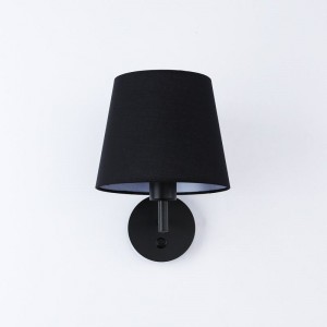 Lampe murale noire