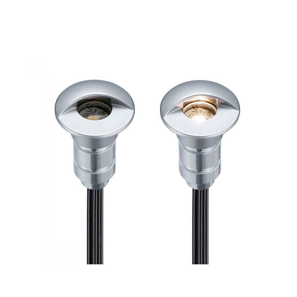 Kit 6 balises escalier 0.6W 12V IP67 + câbles + alimentation