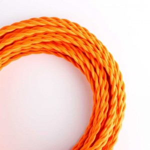 cable tressé orange