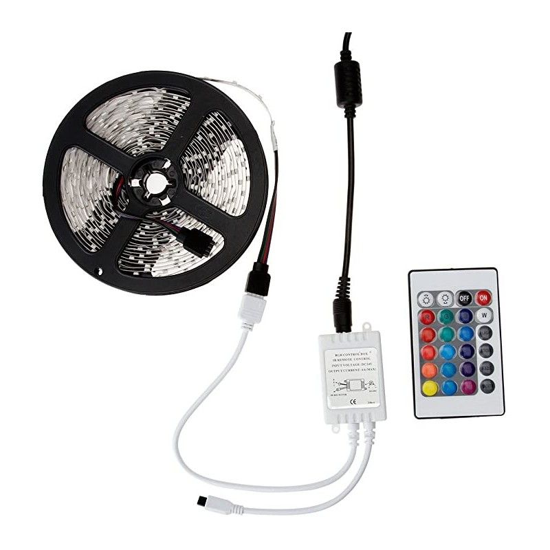 Contrôleur de bande LED RVB 2 Amp par canal, télécommande IR 24 touches Contrôleur de bande LED RVB 2 Amp par canal, télécommande IR 24 touches