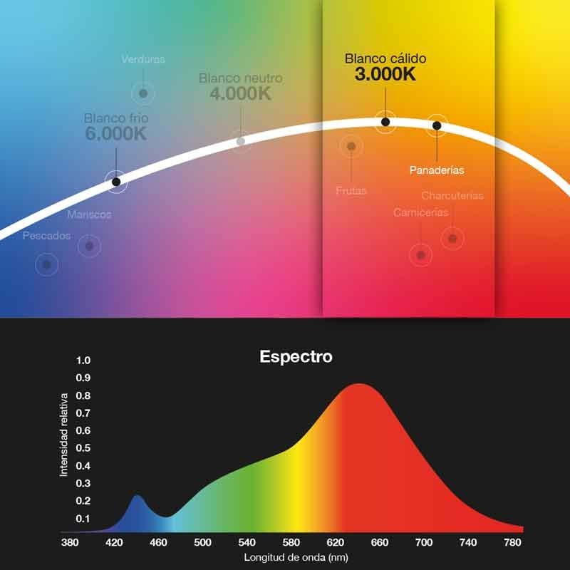 Spot LED triphasé de 30W spécialement conçu pour les boulangeries Spot LED triphasé de 30W spécialement conçu pour les boulangeries