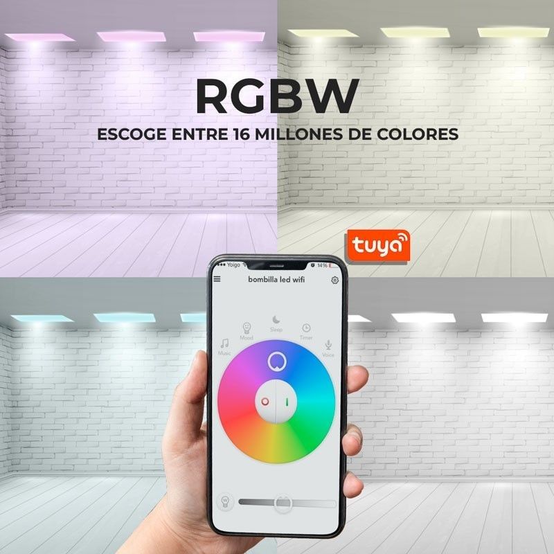 Panneau LED RGBW + CCT encastré 60x60cm 40W WIFI Smart avec KIT Panneau LED RGBW + CCT encastré 60x60cm 40W WIFI Smart avec KIT