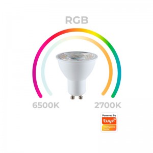 Ampoule LED GU10 Connectée CCT+RGB 5W WIFI - PACALED SAS