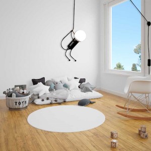 Lampe suspendue décorative avec poulie, interrupteur et prise "DOLL"