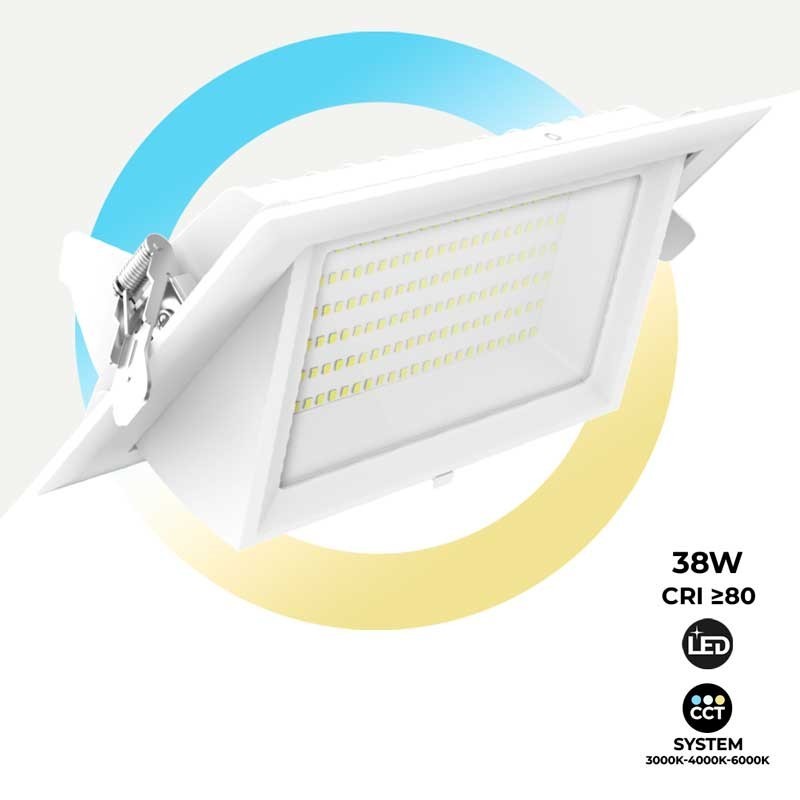 Spot LED Encastrable Orientable 20W – 1865 Lumens, Blanc Chaud 3000K – Pour Intérieur