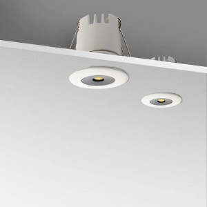 Mini spot LED encastrable 3W (Eq. 24W) 4200K chrome Diam.40mm Haut