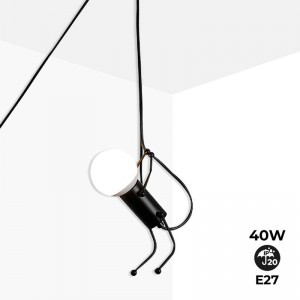 Lampe suspendue décorative avec poulie, interrupteur et prise "DOLL"