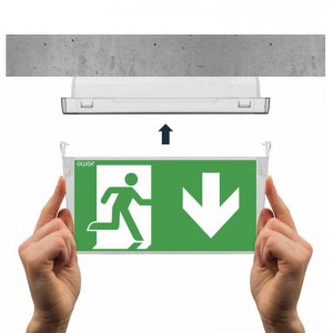 Banderole méthacrylate pour Luminaires de Secours EXIT