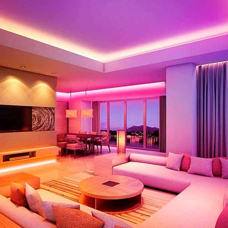 Kit ruban LED RGB 5m avec transformateur, télécommande et contrôleur Kit ruban LED RGB 5m avec transformateur, télécommande et contrôleur