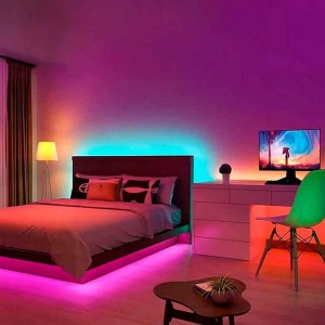 Kit de ruban LED RGB 24V pour chambre avec contrôleur IR et WIFI (5 à 10m,  30 LED/m)