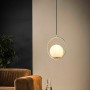 Lampe suspendue boule de cristal "KATE"