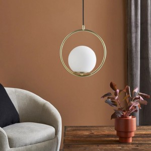 Lampe suspendue boule de cristal "KATE"