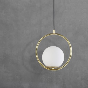 Lampe suspendue boule de cristal "KATE"