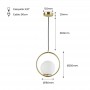 Lampe suspendue boule de cristal "KATE"