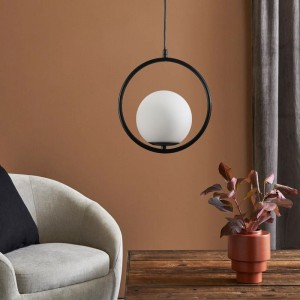 Lampe suspendue boule de cristal "KATE"