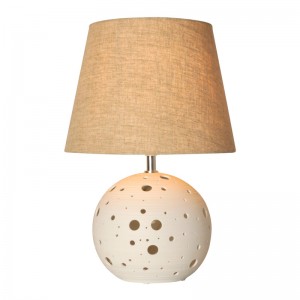 Lampe de table en porcelaine à double éclairage 2x25W E27