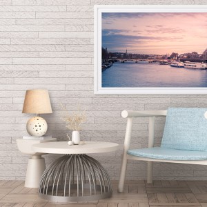 Lampe de table en porcelaine à double éclairage 2x25W E27