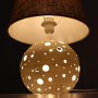 Lampe de table en porcelaine à double éclairage 2x25W E27