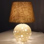 Lampe de table en porcelaine à double éclairage 2x25W E27