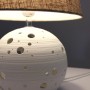 Lampe de table en porcelaine à double éclairage 2x25W E27