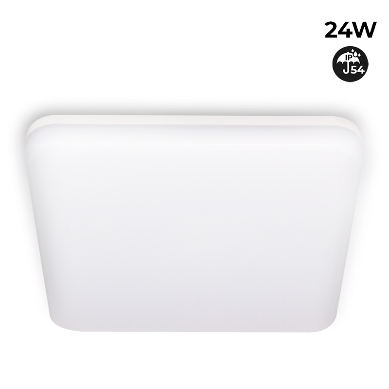 Plafonnier carré 24W 2640lm IP54