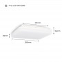 Plafonnier carré 24W 2640lm IP54
