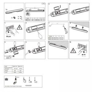 Ecran LED connectable étanche 120cm 36W IP65