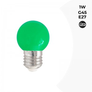 Ampoule à DEL colorée G45 E27 1W