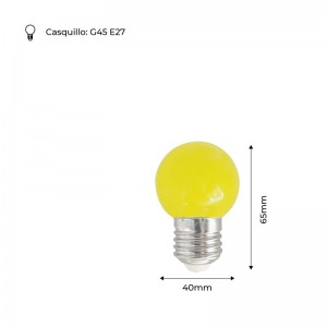 Ampoule LED couleur E27 1W au meilleur prix