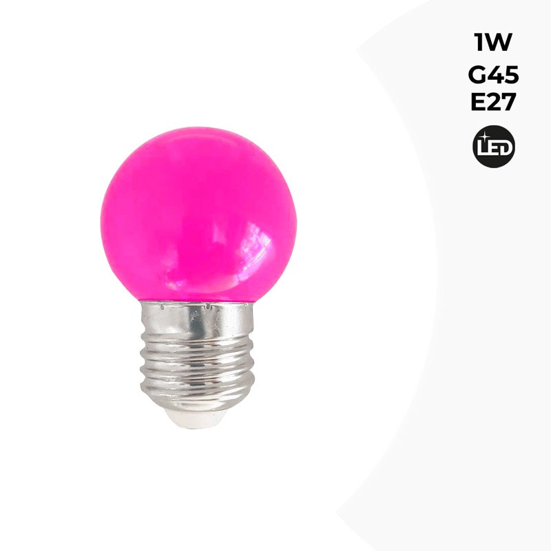 Ampoule à DEL colorée G45 E27 1W Ampoule à DEL colorée G45 E27 1W