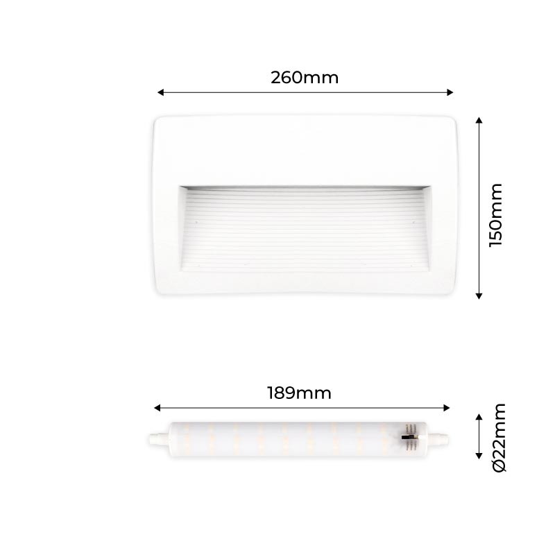 Balise "Lorenza 270" R7S 10.5W CCT IP55 Balise "Lorenza 270" R7S 10.5W CCT IP55