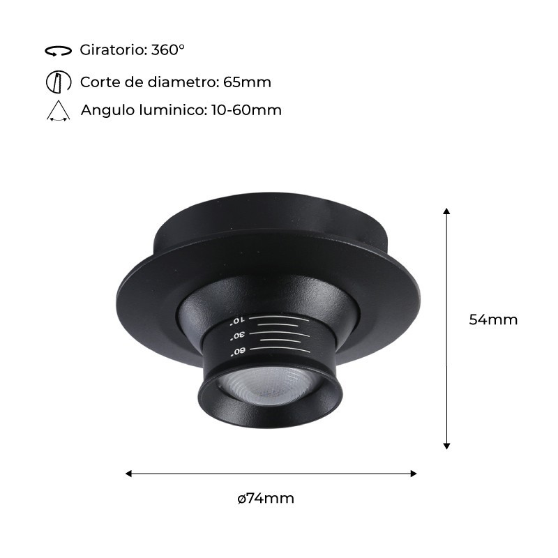 Mini spot 3W angle d'éclairage réglable en blanc chaud Mini spot 3W angle d'éclairage réglable en blanc chaud