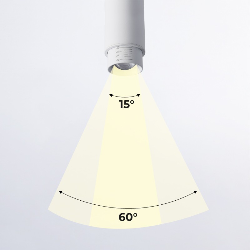 Projecteur avec angle d'éclairage réglable et projecteur articulé 8W 2800K