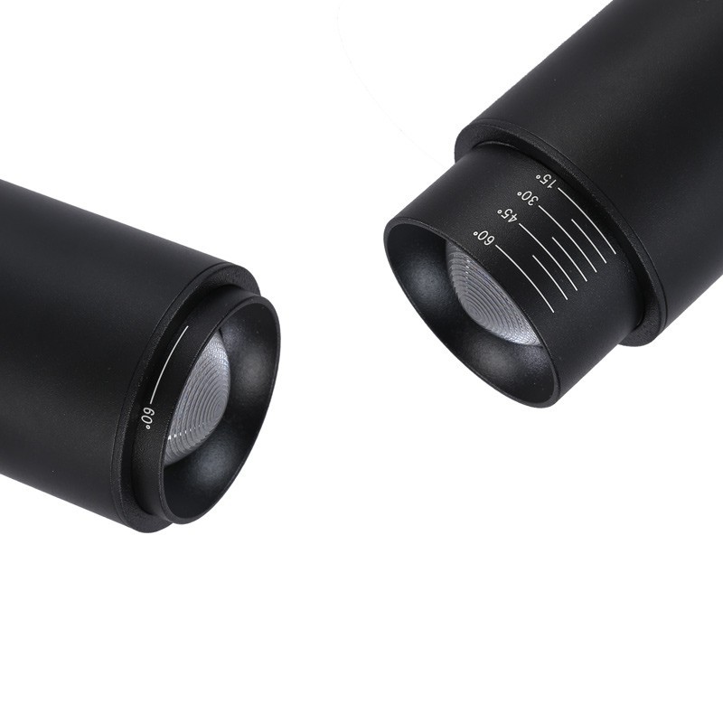 Spot sur rail avec angle d'éclairage réglable et articulé 8W en 2800K Spot sur rail avec angle d'éclairage réglable et articulé 8W en 2800K