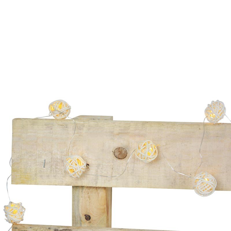 Guirlande lumineuse LED extérieur / intérieur en osier